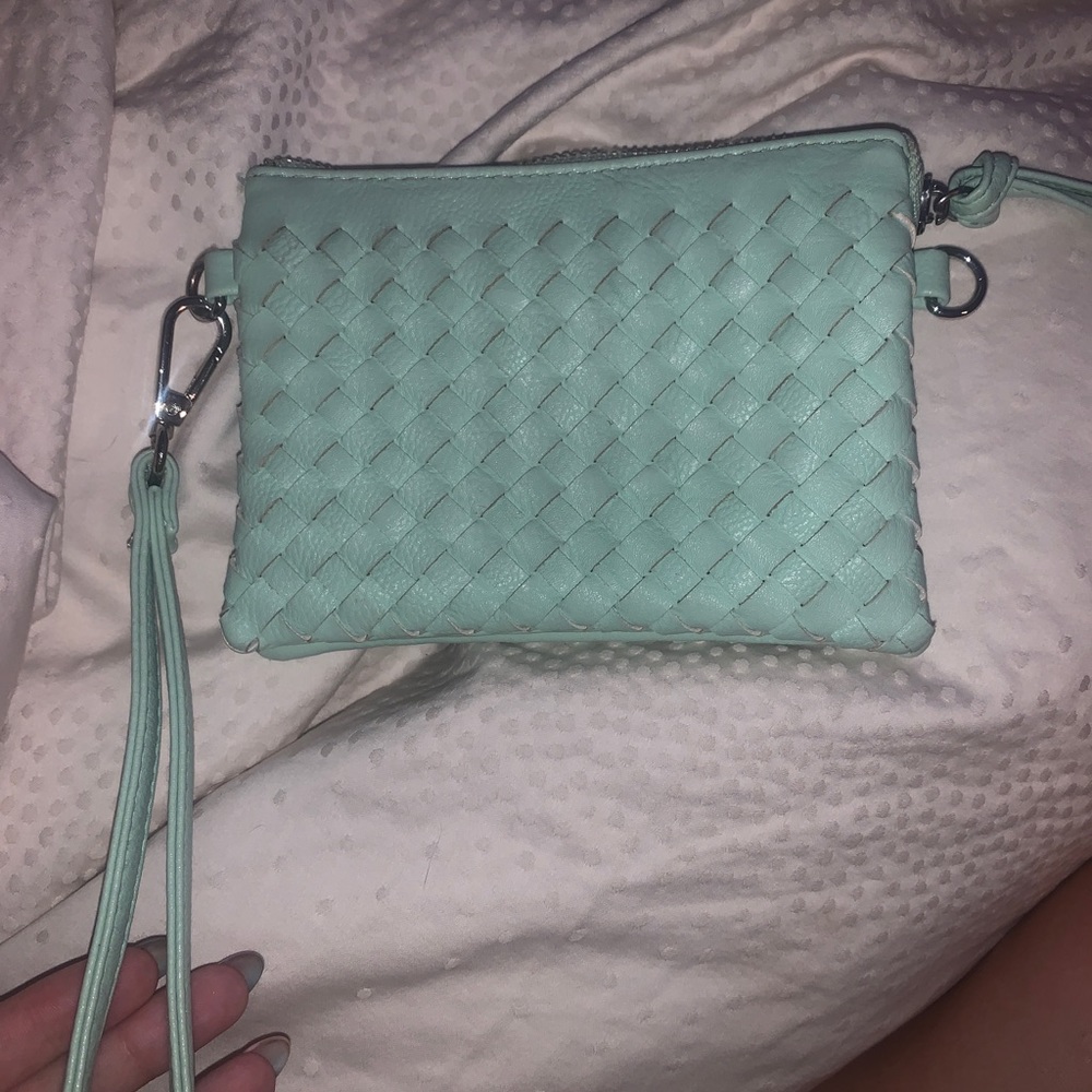 Charming Charlie Light Blue Wristlet